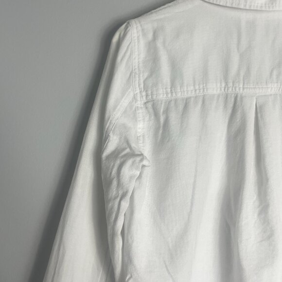 Madewell White Tie-Front Shirt Size Small Summer Vacation Lightweight - Picture 6 of 12